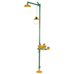 Ducha de emergencia con lavaojos y cara