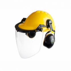 Protector facial burbuja con adaptador para casco
