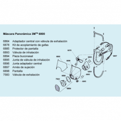 Repuestos para máscara 3M 6800