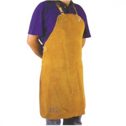 Delantal cuero descarne con goma plomada