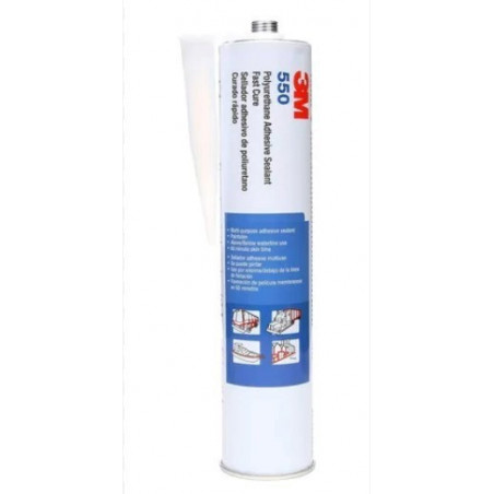 3M™ Sellador Adhesivo de Poliuretano 550FC de Secado Rápido, Negro, Cartucho 300 mL ,