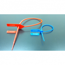 Precinto plástico cola de ratón doble numeración