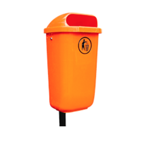 Papelero de pie y pared