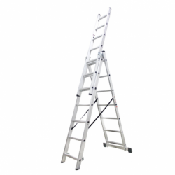 Escalera tijera extensible de aluminio